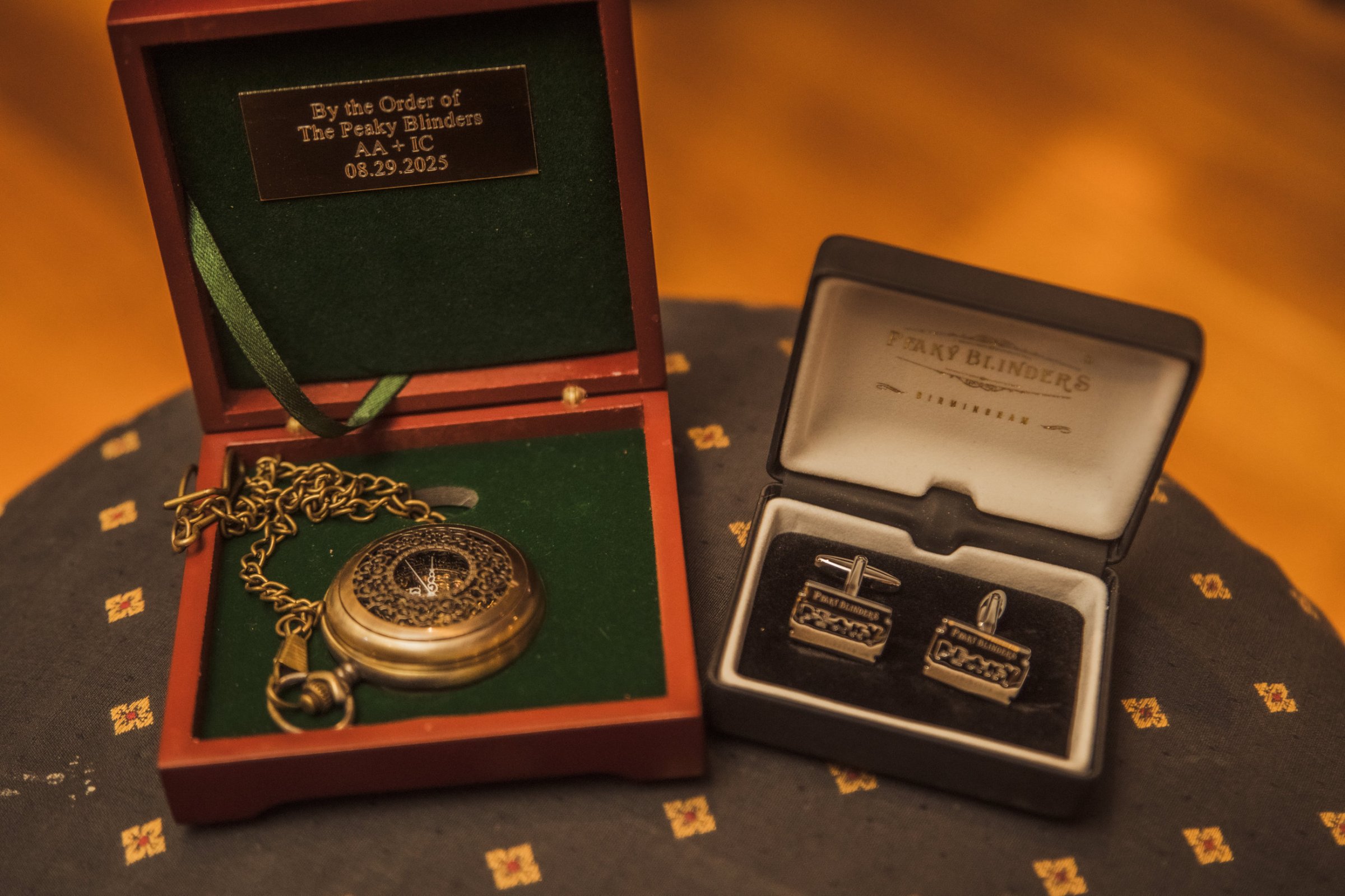 Beauty and the Beast meets Peaky Blinders  wedding photo