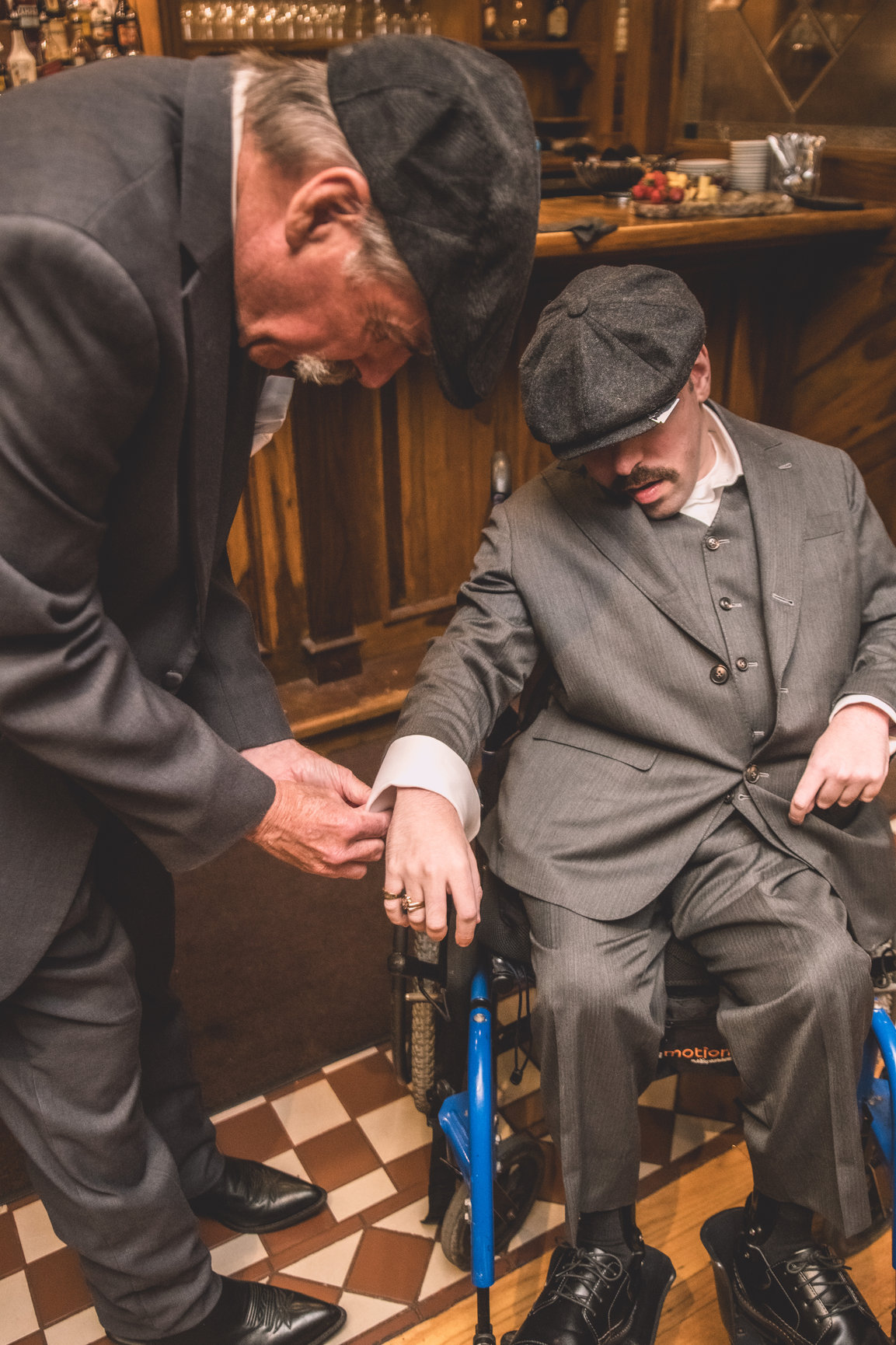 Beauty and the Beast meets Peaky Blinders  wedding photo